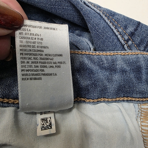 American Eagle High Rise Super Stretch Jeggings Distressed  Skinny Fit Ripped 2 - Picture 11 of 12